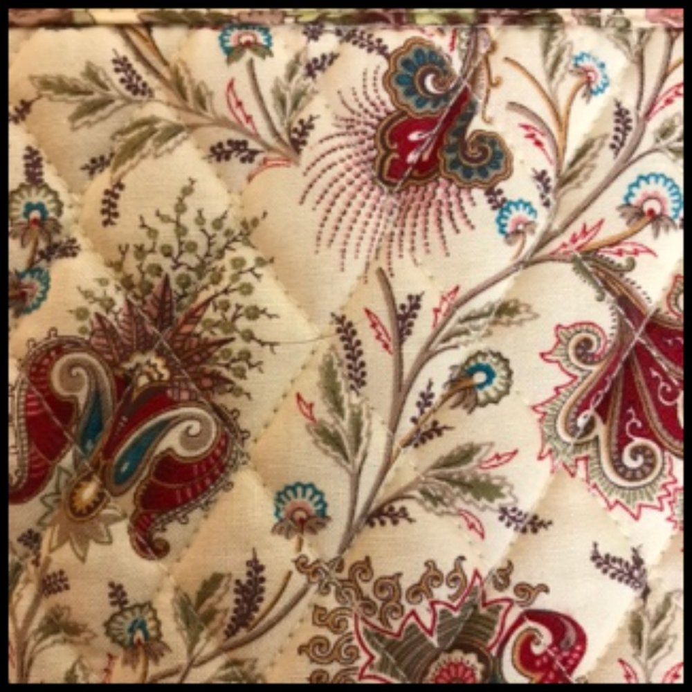 Victorian Floral Style Print Cotton Shoulder Bag - Picture 12 of 12